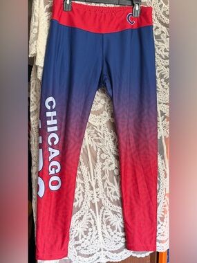 Chicago Gradient juniors Leggings — Red and Blue